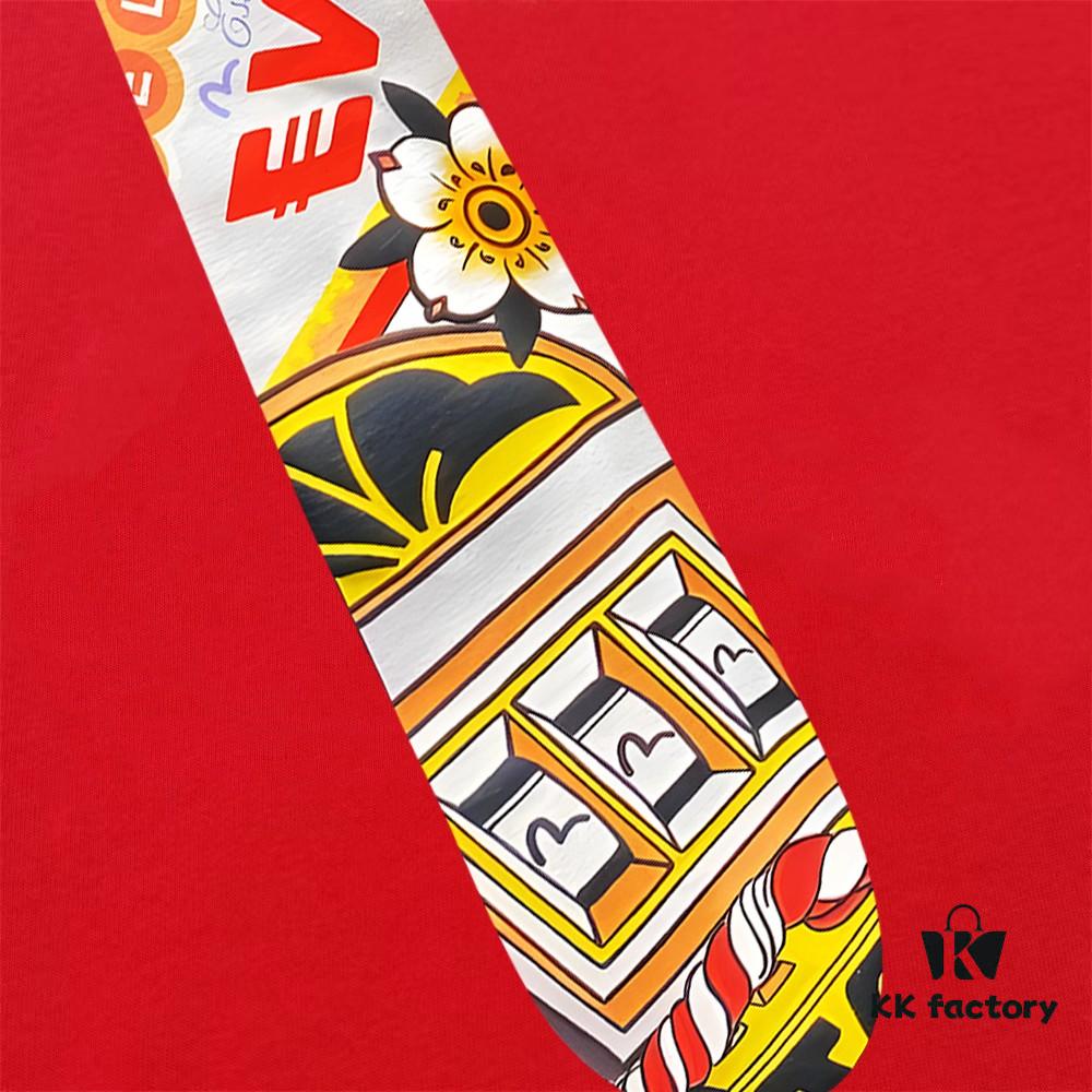 6931a5ebccd8ab3d7af9a447 Evisu Fortune God 2025 New Print T-Shirt High Version Premium Quality 300g Double-Yarn Pure Cotton Fabric Unisex Loose Fit
