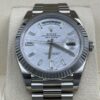6931a5edccd8ab3d7af9a46f Rolex Datejust Series Model m228239-0055 Automatic Mechanical Watch with Date and Day Display, Platinum Case, Diamond Markers, Meteorite Dial, 41mm