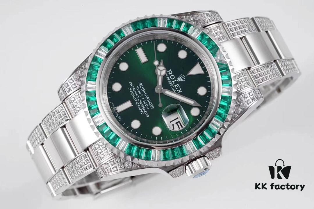 6931a5f4ccd8ab3d7af9a4eb ROF Luxury Masterpiece, Rolex SUB Submariner Custom Bezel with Diamond Setting