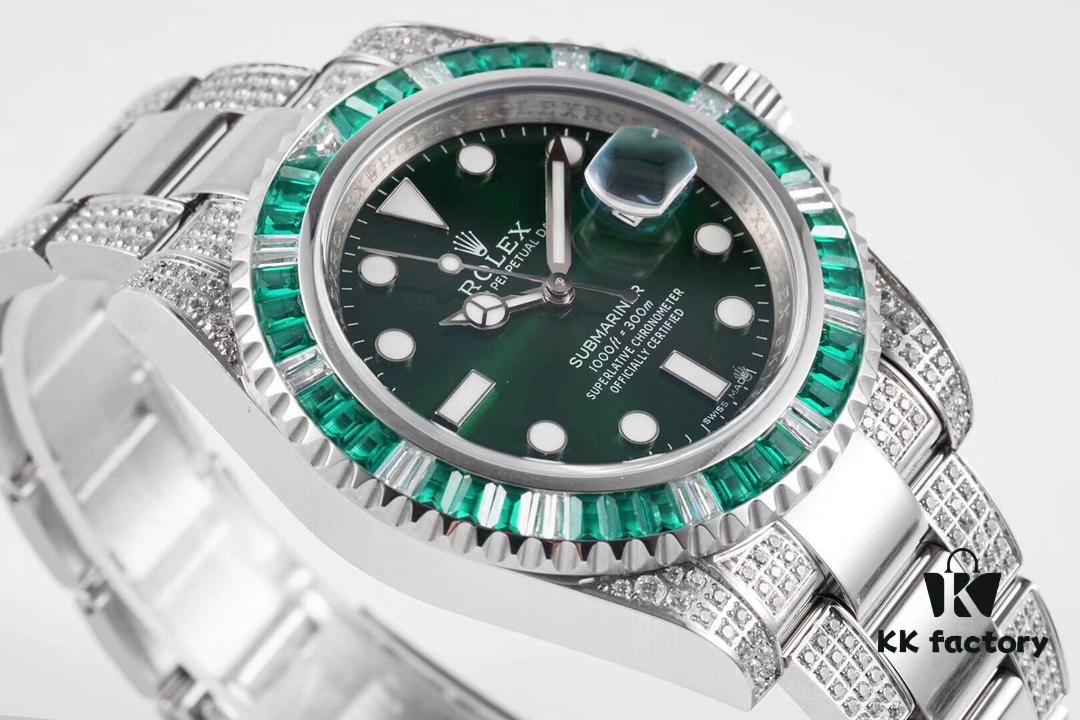 6931a5f4ccd8ab3d7af9a4ec ROF Luxury Masterpiece, Rolex SUB Submariner Custom Bezel with Diamond Setting