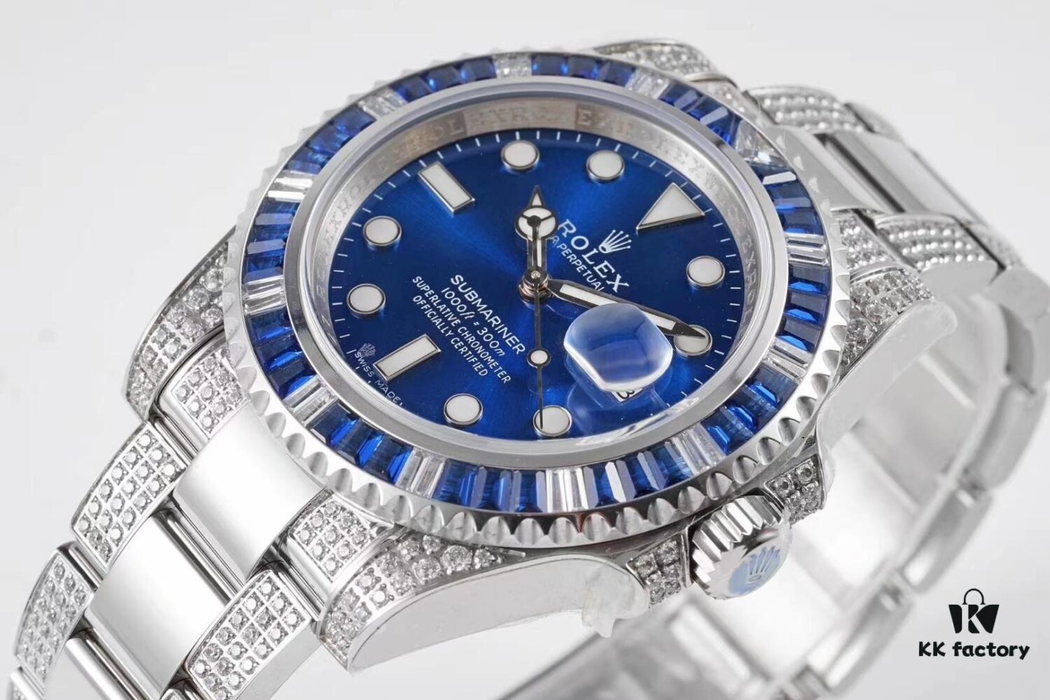 Rolex SUB Submariner Custom Bezel with Diamond Setting