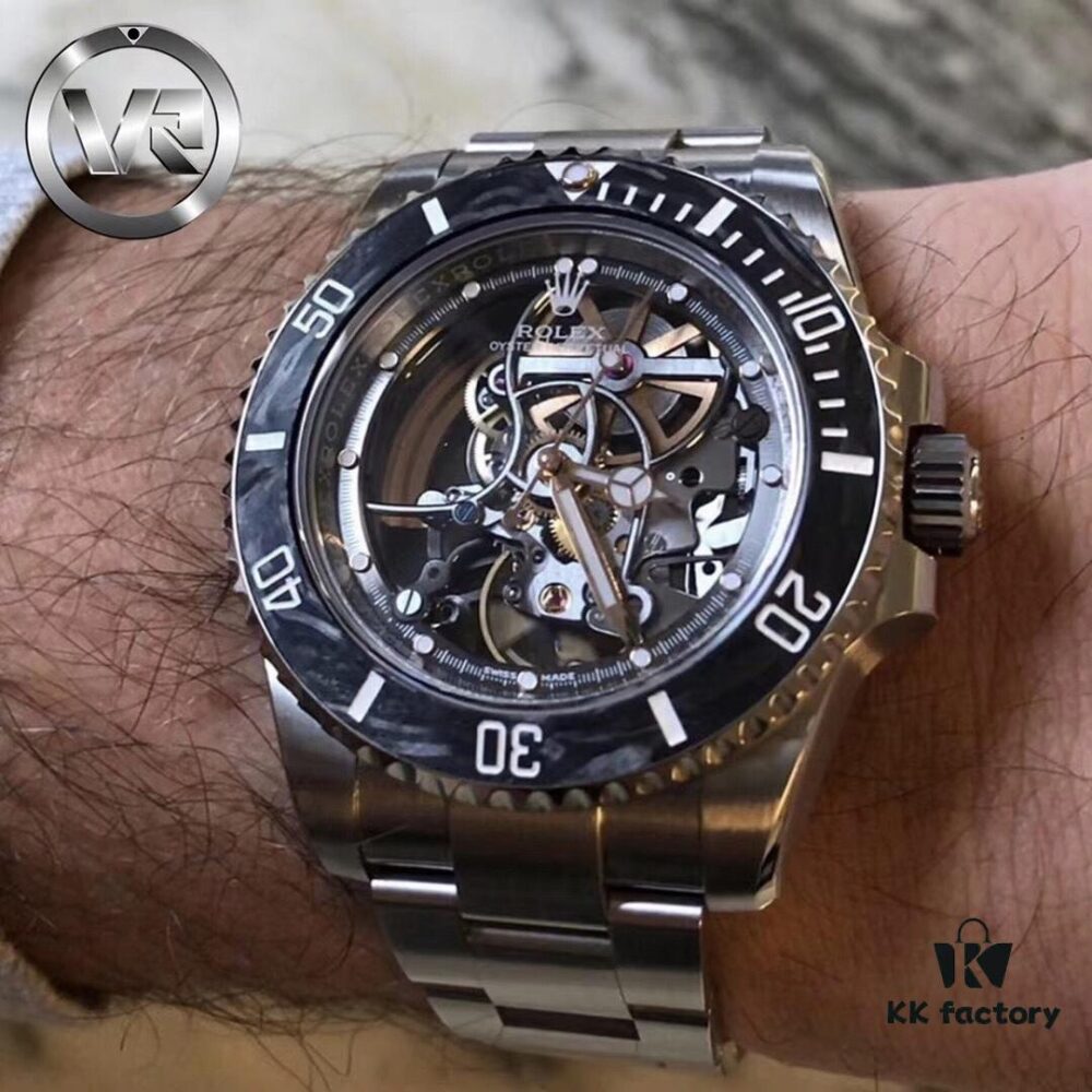 VR Factory Masterpiece! Radically Modified Rolex Submariner – The Legendary 'Sky Warrior' with Full Skeleton Design, Carbon Fiber Bezel, and Custom 3130 Movement Architecture