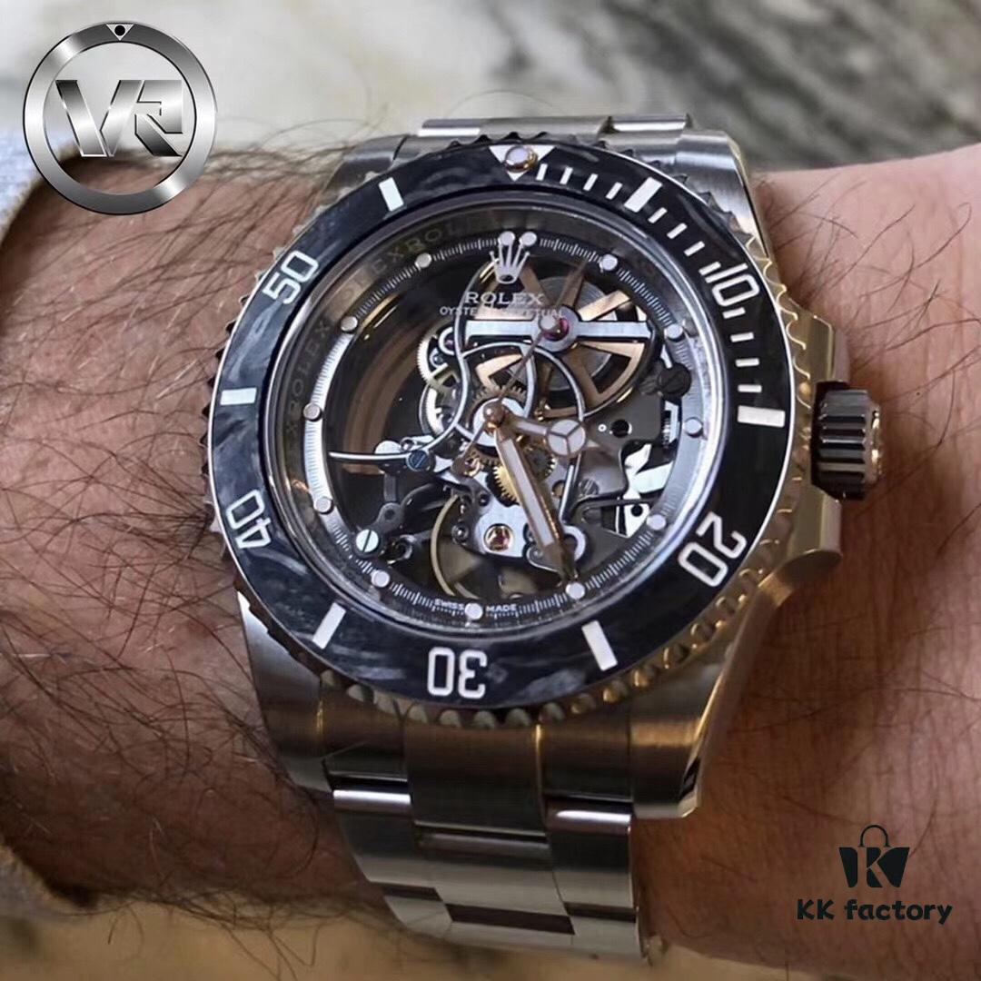 6931a5f6ccd8ab3d7af9a50e VR Factory Masterpiece! Radically Modified Rolex Submariner – The Legendary 'Sky Warrior' with Full Skeleton Design, Carbon Fiber Bezel, and Custom 3130 Movement Architecture