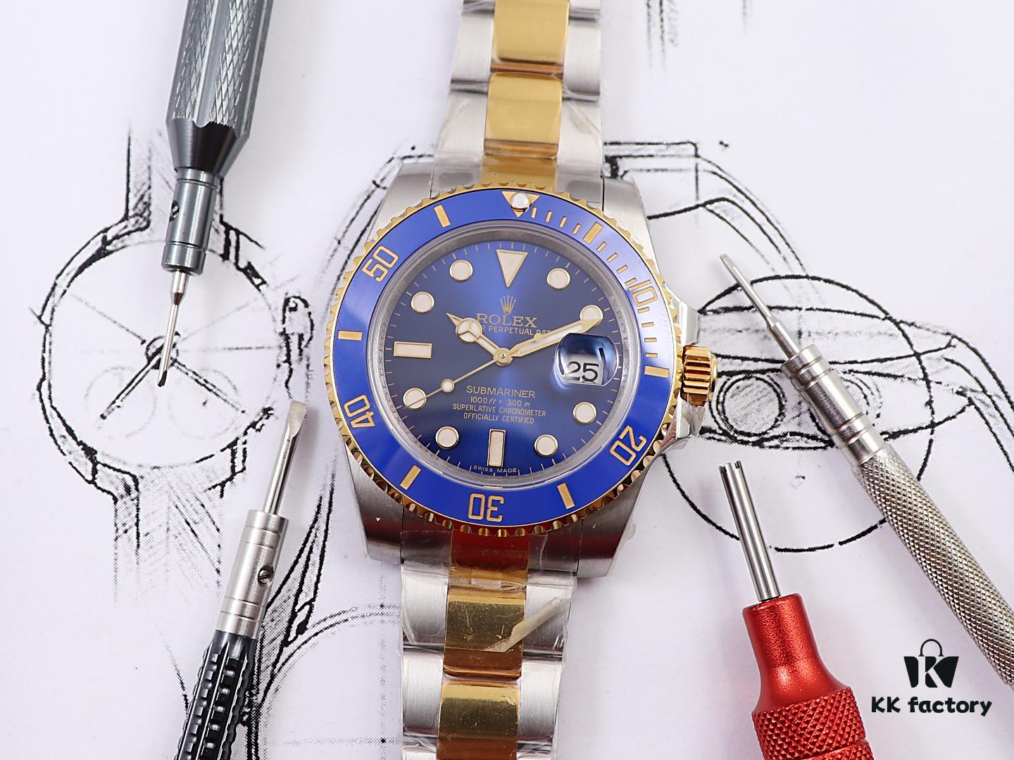 6931a5f7ccd8ab3d7af9a51b D1 Factory Launches New Gold-Plated Rolex Submariner Two-Tone 18K Gold Series
