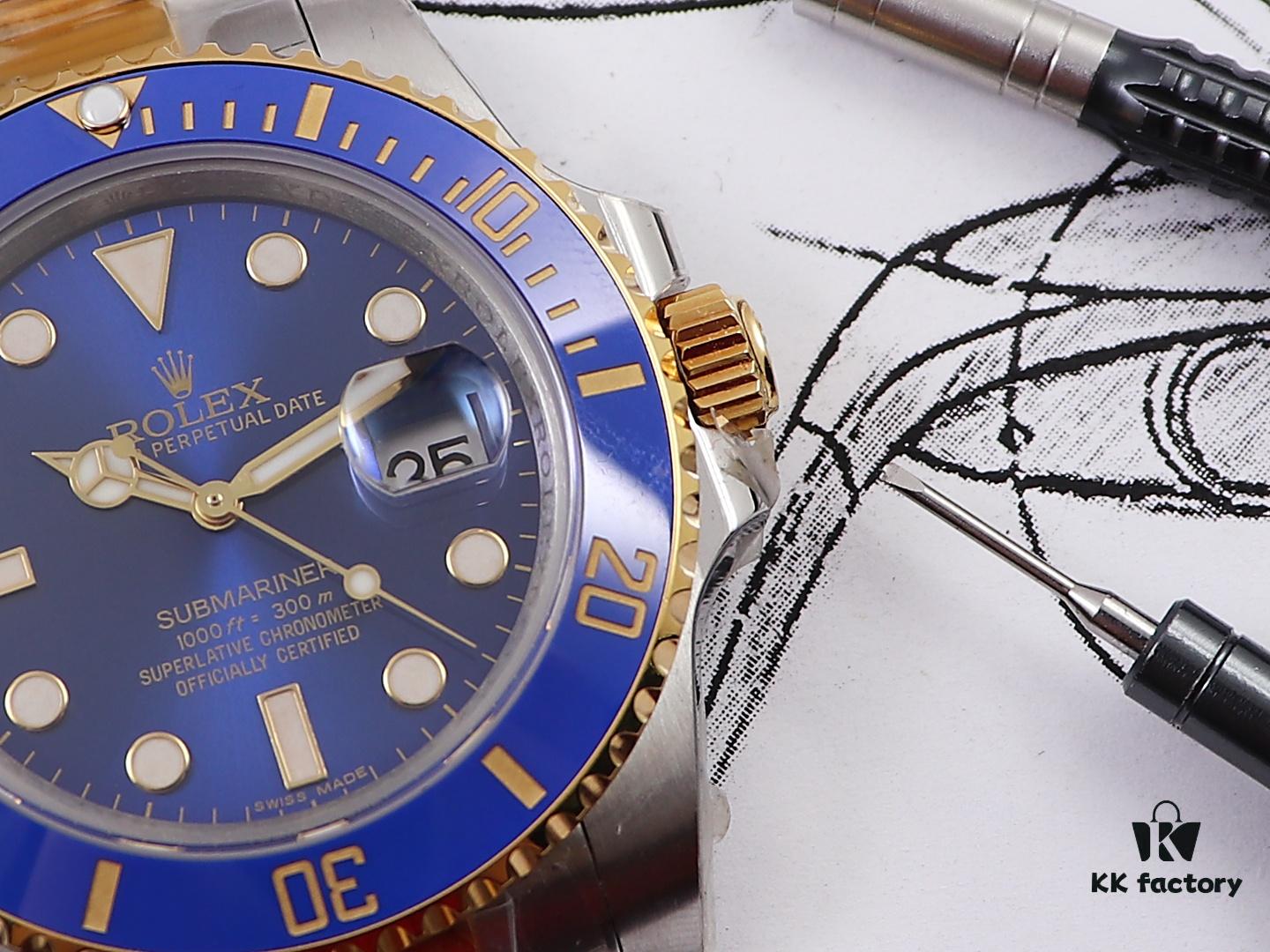 6931a5f7ccd8ab3d7af9a51e D1 Factory Launches New Gold-Plated Rolex Submariner Two-Tone 18K Gold Series