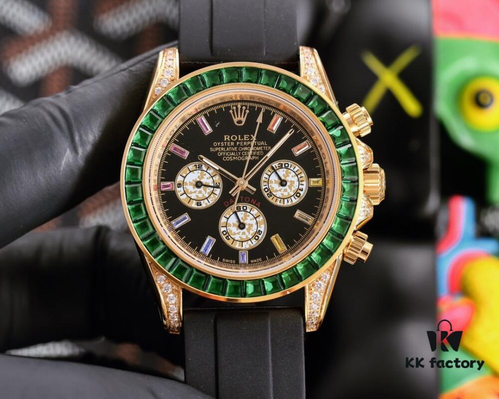 6931a5faccd8ab3d7af9a54c ROLEX Daytona Series Automatic Mechanical Watch with Stainless Steel Case, 43mm Size, Coated Glass, Stainless Steel Bracelet, Original Clasp