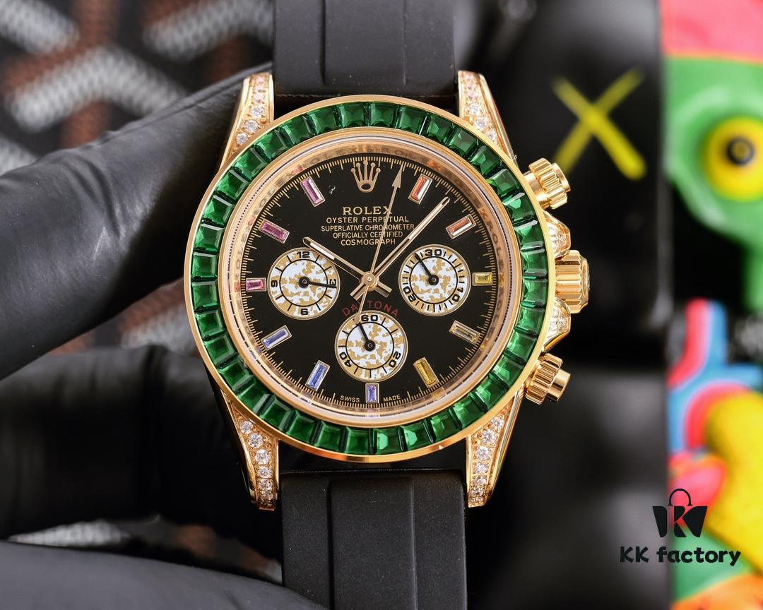 6931a5faccd8ab3d7af9a54c ROLEX Daytona Series Automatic Mechanical Watch with Stainless Steel Case, 43mm Size, Coated Glass, Stainless Steel Bracelet, Original Clasp