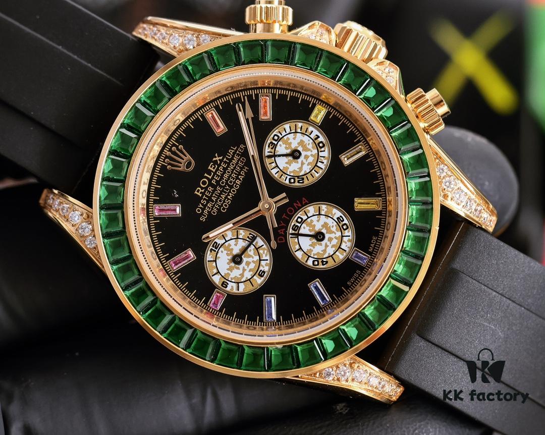 6931a5faccd8ab3d7af9a54d ROLEX Daytona Series Automatic Mechanical Watch with Stainless Steel Case, 43mm Size, Coated Glass, Stainless Steel Bracelet, Original Clasp