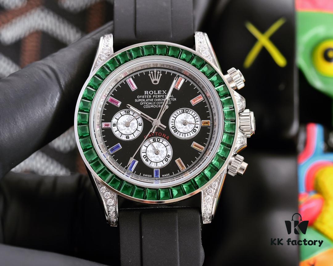 6931a5faccd8ab3d7af9a552 ROLEX Daytona Series Automatic Mechanical Watch with Stainless Steel Case, 43mm Size, Coated Glass, Stainless Steel Bracelet, Original Clasp