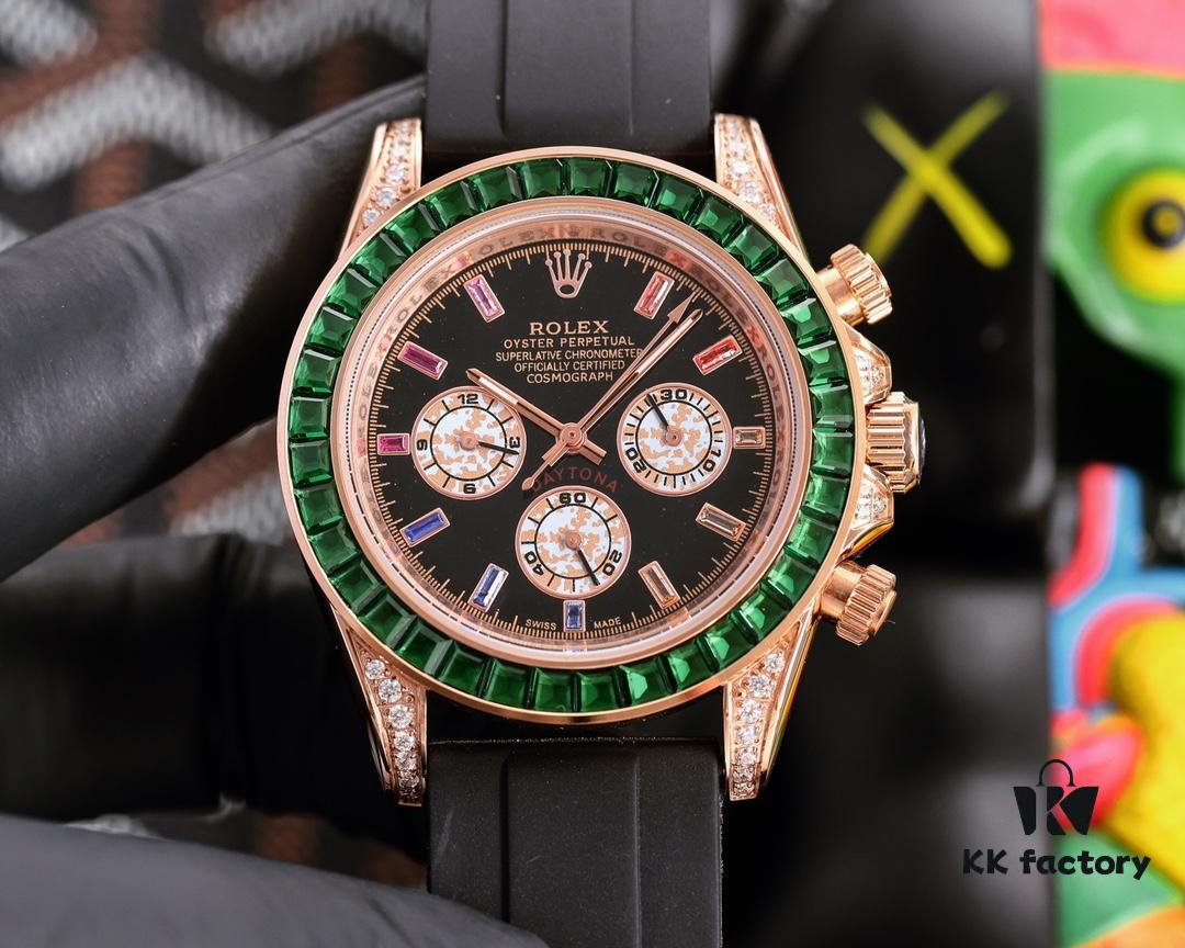 6931a5faccd8ab3d7af9a553 ROLEX Daytona Series Automatic Mechanical Watch with Stainless Steel Case, 43mm Size, Coated Glass, Stainless Steel Bracelet, Original Clasp