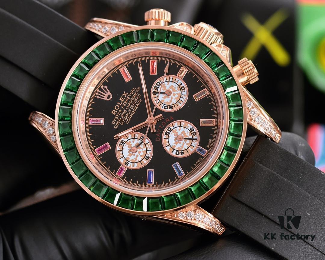 6931a5faccd8ab3d7af9a554 ROLEX Daytona Series Automatic Mechanical Watch with Stainless Steel Case, 43mm Size, Coated Glass, Stainless Steel Bracelet, Original Clasp