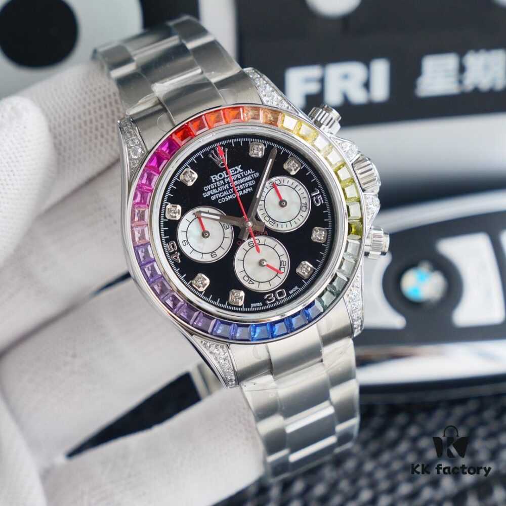 6931a5fbccd8ab3d7af9a55e N Factory Premium Replica Rolex Rainbow Bezel Daytona Watch - Top-Tier Market Replica with Original Craftsmanship