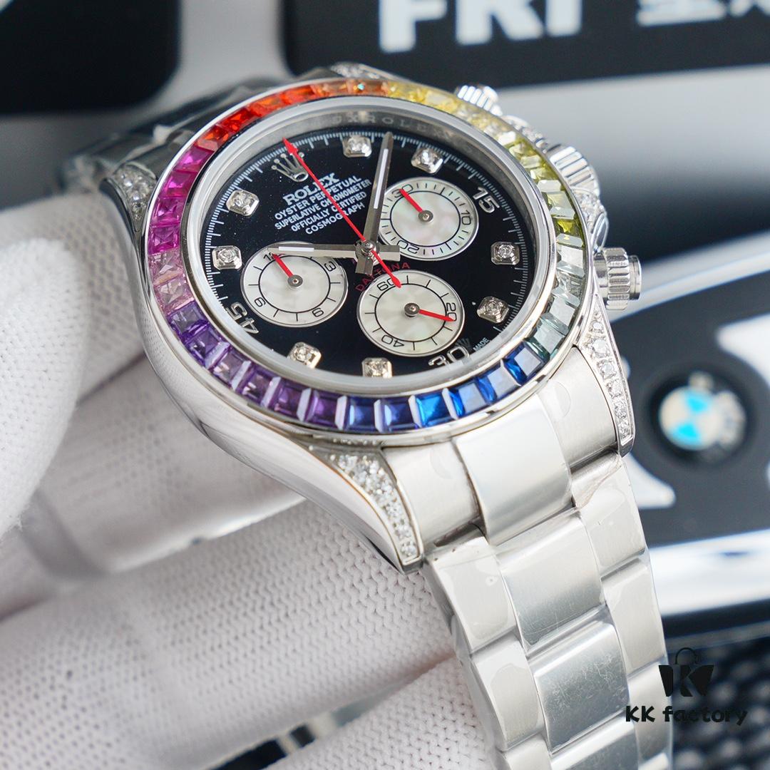 6931a5fbccd8ab3d7af9a561 N Factory Premium Replica Rolex Rainbow Bezel Daytona Watch - Top-Tier Market Replica with Original Craftsmanship