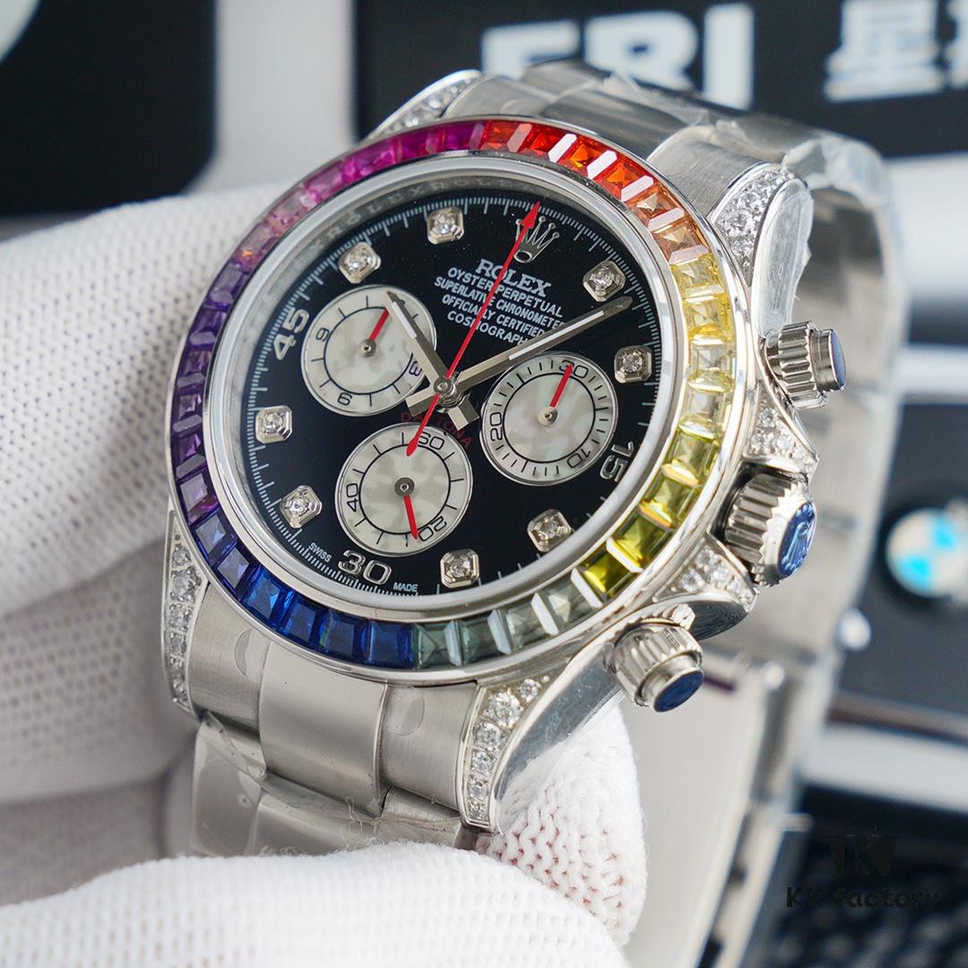 6931a5fbccd8ab3d7af9a562 N Factory Premium Replica Rolex Rainbow Bezel Daytona Watch - Top-Tier Market Replica with Original Craftsmanship