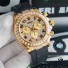 6931a5fcccd8ab3d7af9a579 Original Replica, Top-Tier Market Grade: Rolex Daytona with Fully Paved Diamond Dial and Black Enamel Arabic Numerals