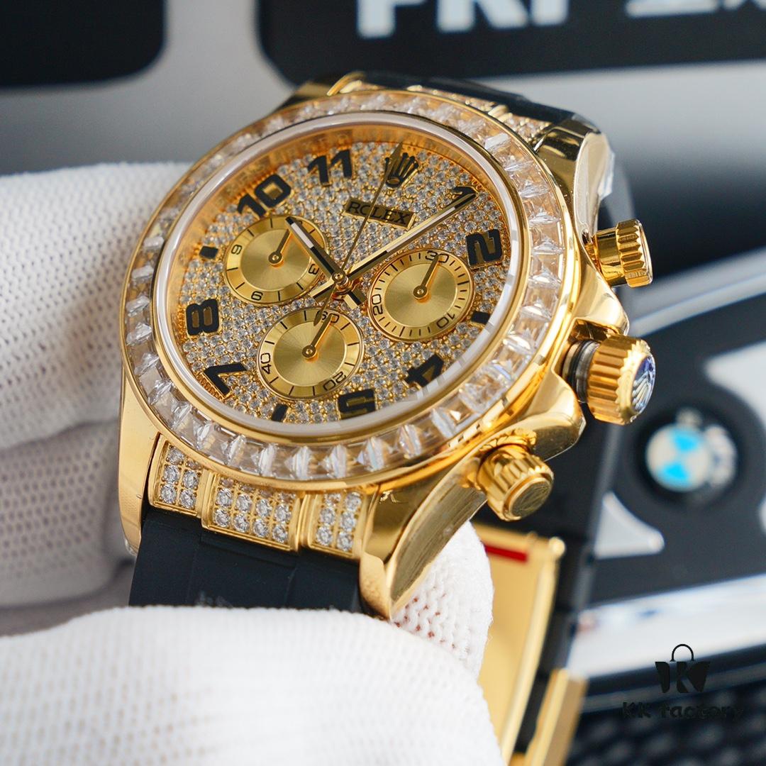 6931a5fcccd8ab3d7af9a57d Original Replica, Top-Tier Market Grade: Rolex Daytona with Fully Paved Diamond Dial and Black Enamel Arabic Numerals