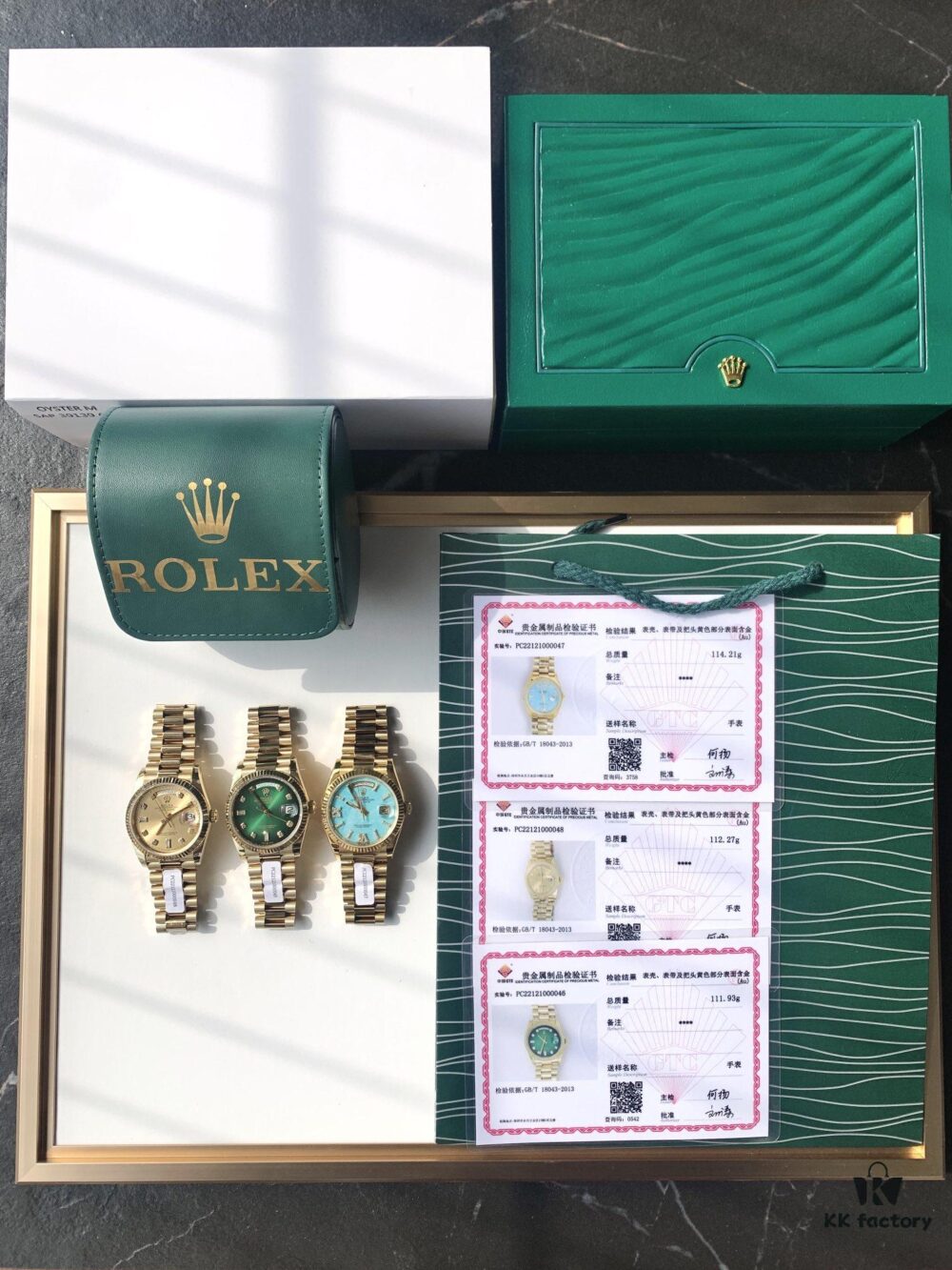 6931a603ccd8ab3d7af9a5df Rolex Day-Date Model - End of 2022 Ultimate Release! Three Colors Available: Smoked Gradient Green, Champagne Gold, Turquoise