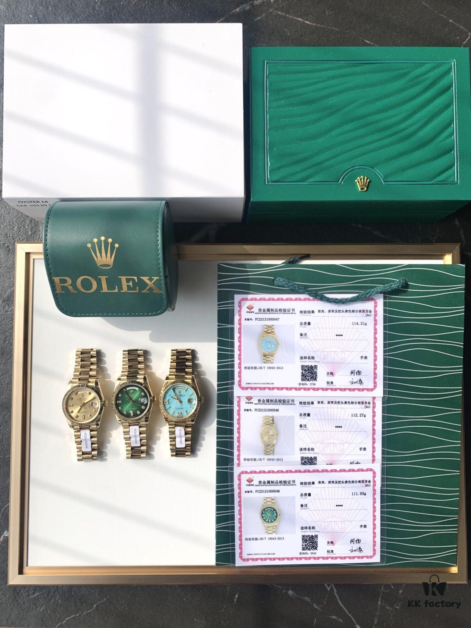 6931a603ccd8ab3d7af9a5df Rolex Day-Date Model - End of 2022 Ultimate Release! Three Colors Available: Smoked Gradient Green, Champagne Gold, Turquoise