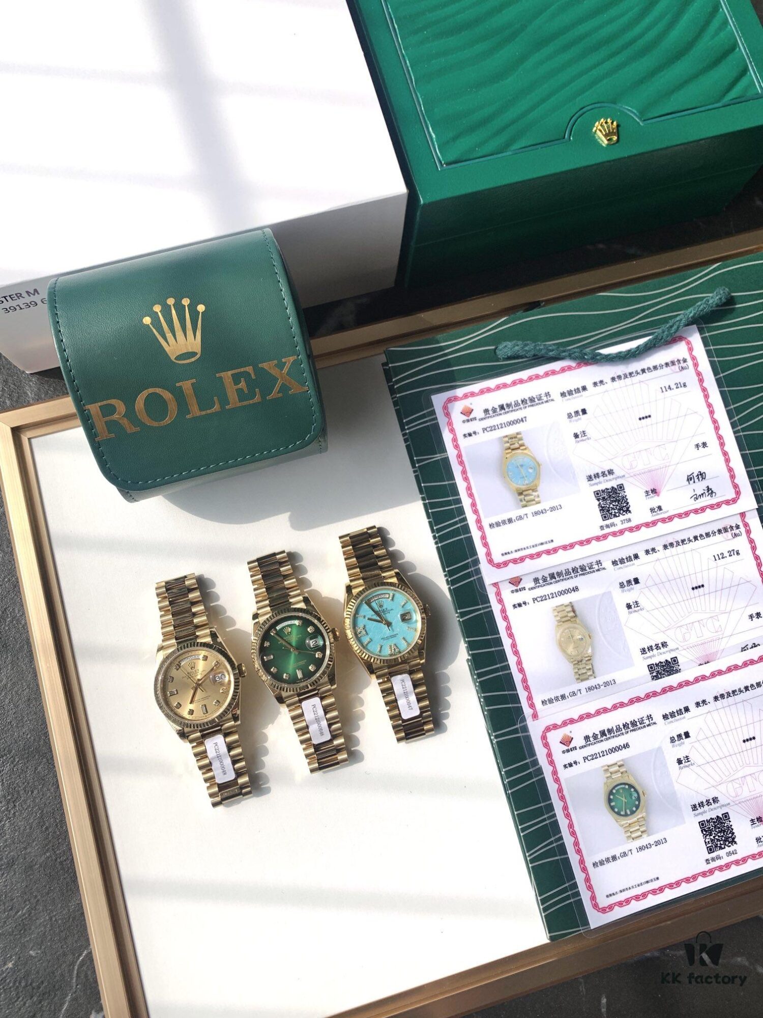 6931a603ccd8ab3d7af9a5e0 Rolex Day-Date Model - End of 2022 Ultimate Release! Three Colors Available: Smoked Gradient Green, Champagne Gold, Turquoise