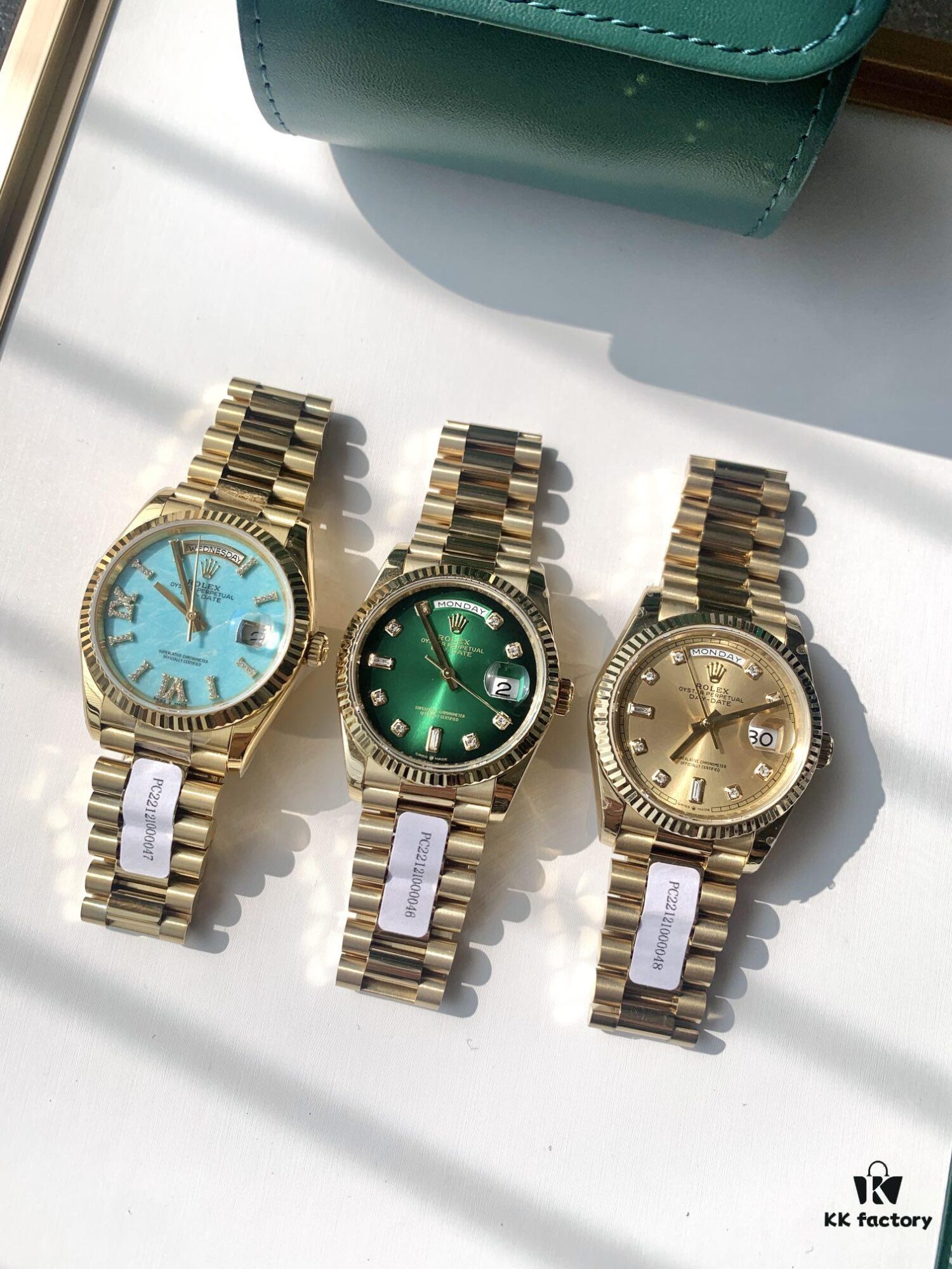 6931a603ccd8ab3d7af9a5e1 Rolex Day-Date Model - End of 2022 Ultimate Release! Three Colors Available: Smoked Gradient Green, Champagne Gold, Turquoise