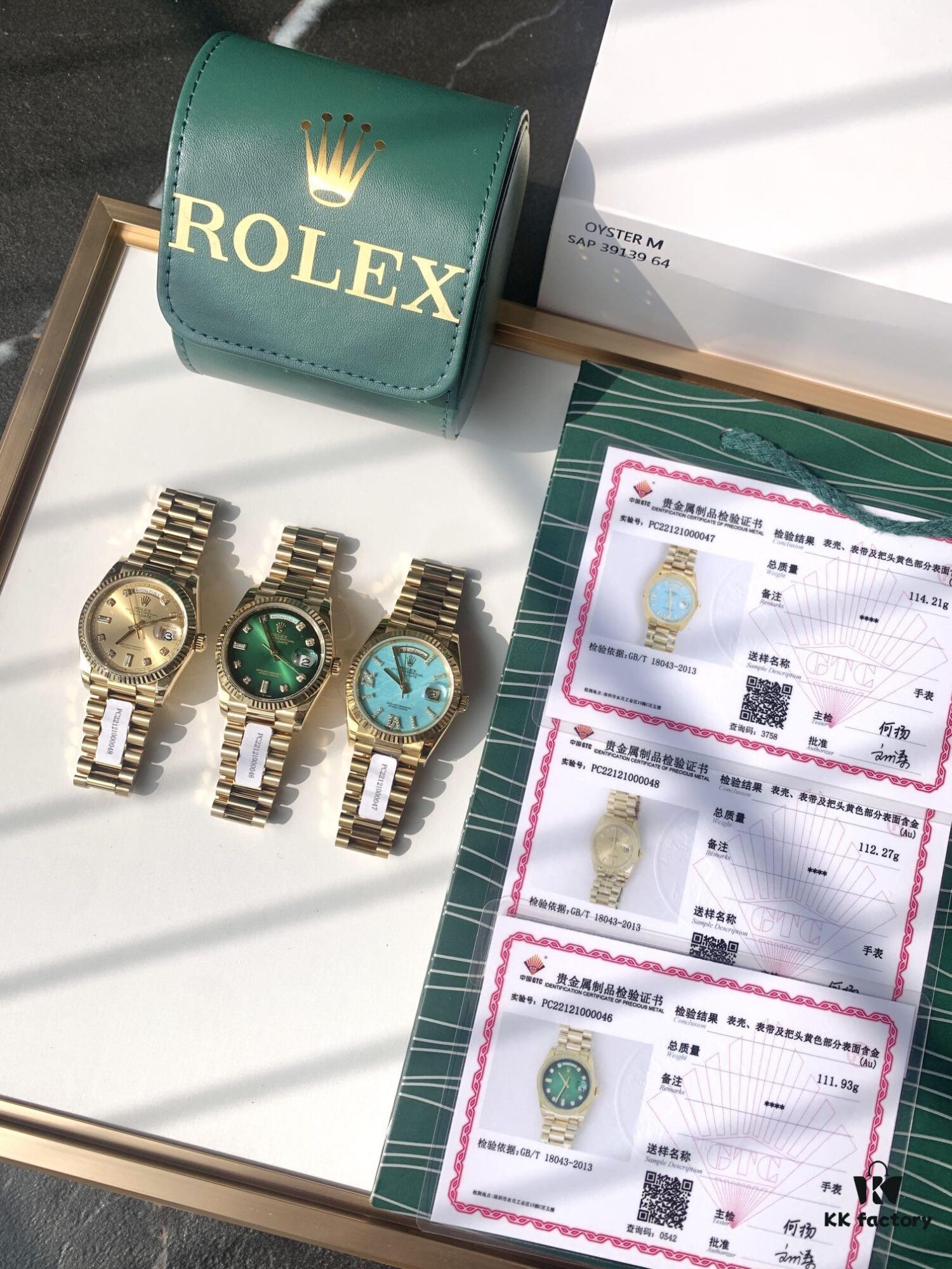 6931a603ccd8ab3d7af9a5e2 Rolex Day-Date Model - End of 2022 Ultimate Release! Three Colors Available: Smoked Gradient Green, Champagne Gold, Turquoise