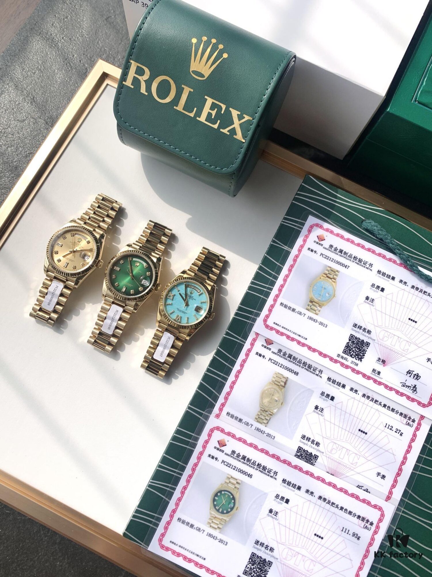 6931a603ccd8ab3d7af9a5e4 Rolex Day-Date Model - End of 2022 Ultimate Release! Three Colors Available: Smoked Gradient Green, Champagne Gold, Turquoise