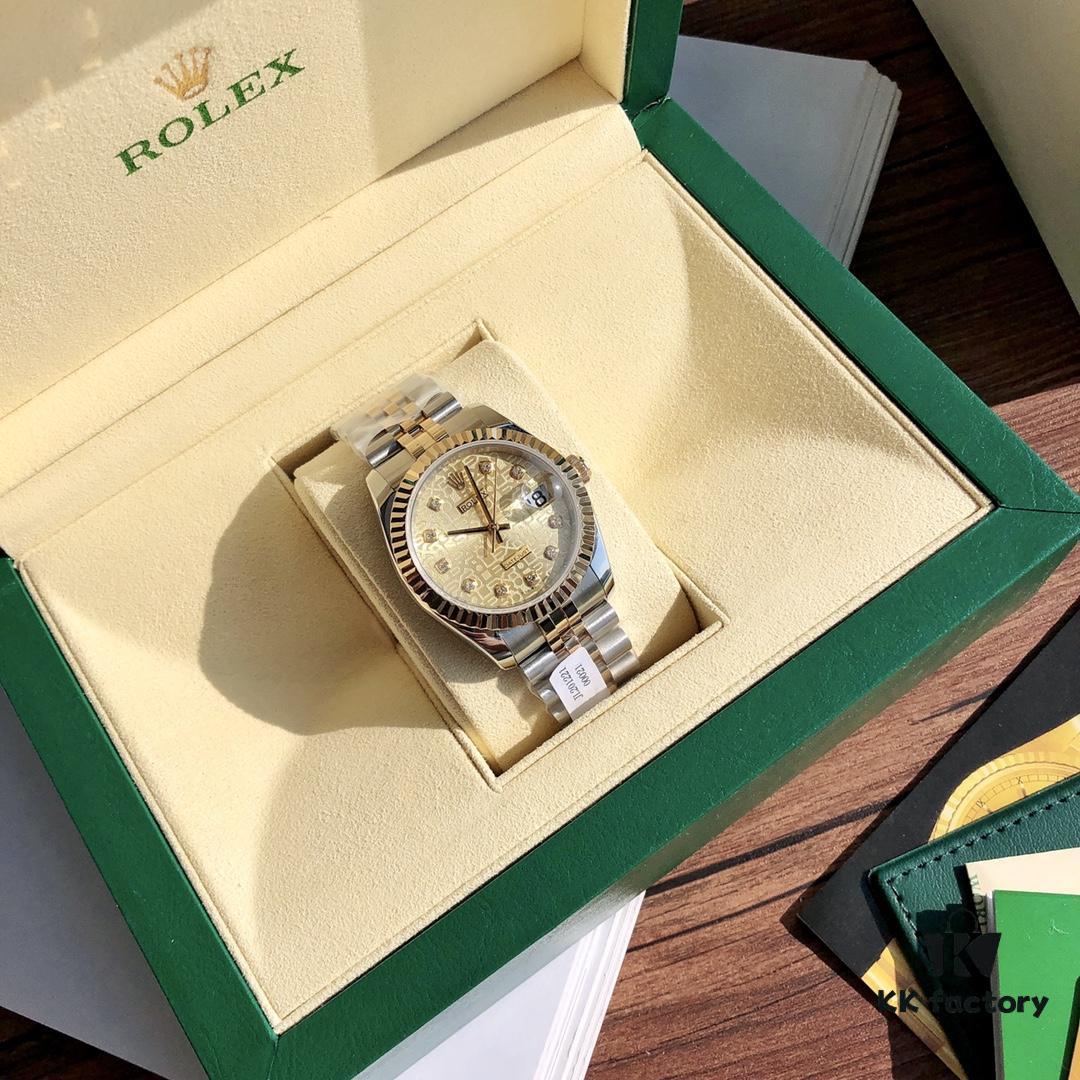 6931a605ccd8ab3d7af9a607 ROLEX Rolex Datejust Women's 36mm Swiss ETA-2671 Movement 18K Gold Plated Oystersteel 904L Sapphire Crystal Waterproof Luxury Watch