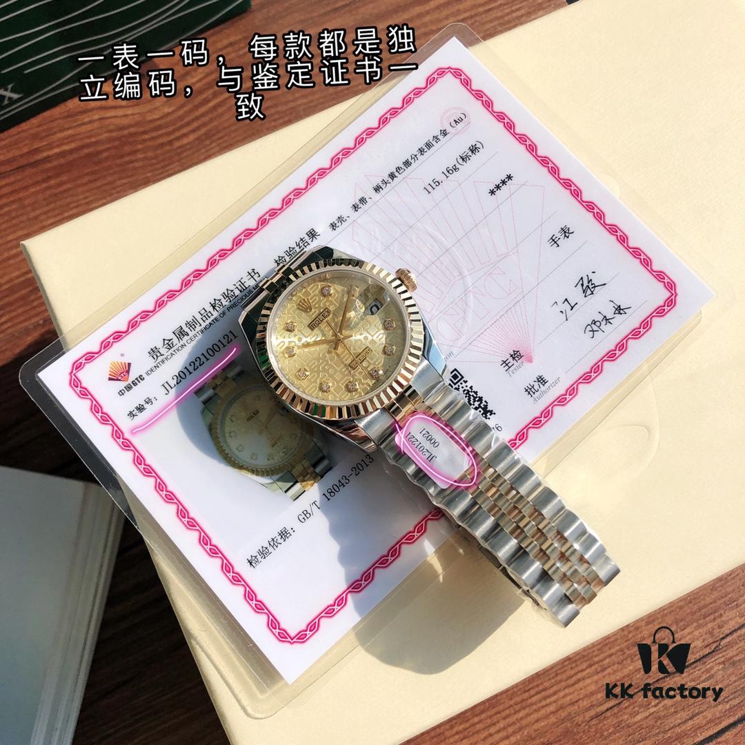 6931a605ccd8ab3d7af9a60a ROLEX Rolex Datejust Women's 36mm Swiss ETA-2671 Movement 18K Gold Plated Oystersteel 904L Sapphire Crystal Waterproof Luxury Watch