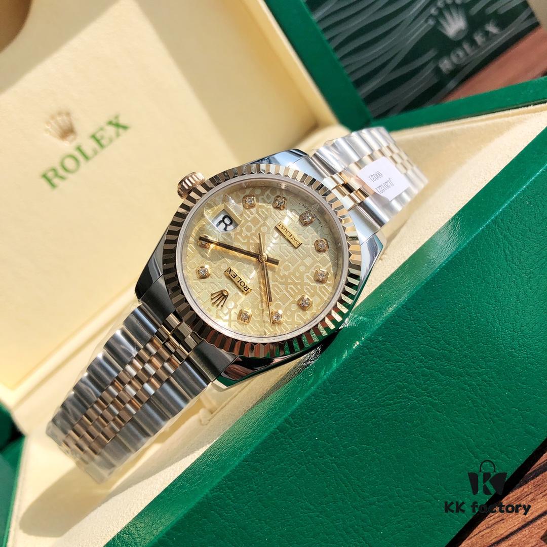6931a605ccd8ab3d7af9a60b ROLEX Rolex Datejust Women's 36mm Swiss ETA-2671 Movement 18K Gold Plated Oystersteel 904L Sapphire Crystal Waterproof Luxury Watch
