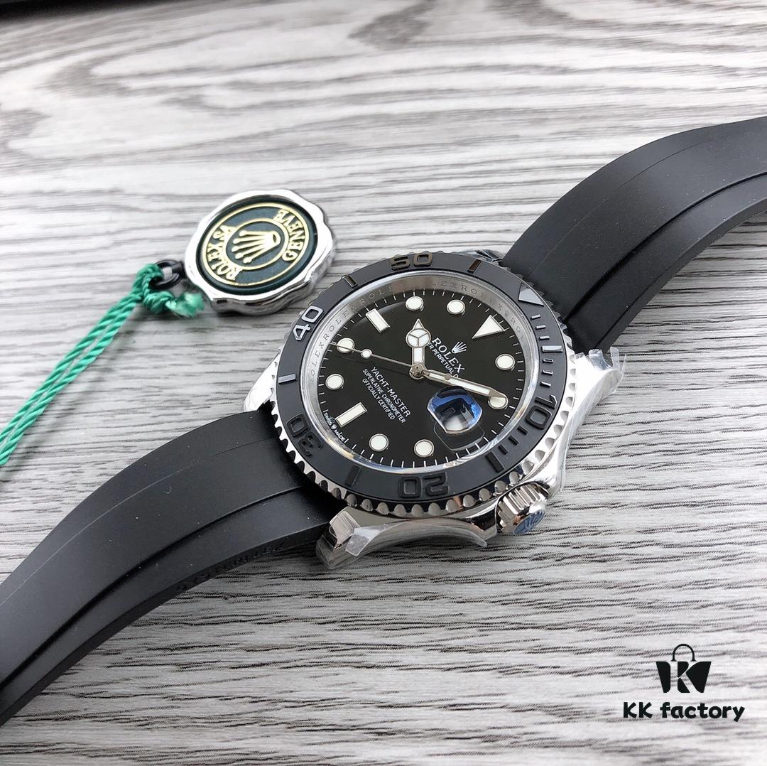 6931a606ccd8ab3d7af9a61b N Factory Replica Rolex Yacht-Master Series m226659-0002, 42mm Oyster Perpetual in 18ct White Gold with Matte Black Cerachrom Bezel and Oysterflex Bracelet