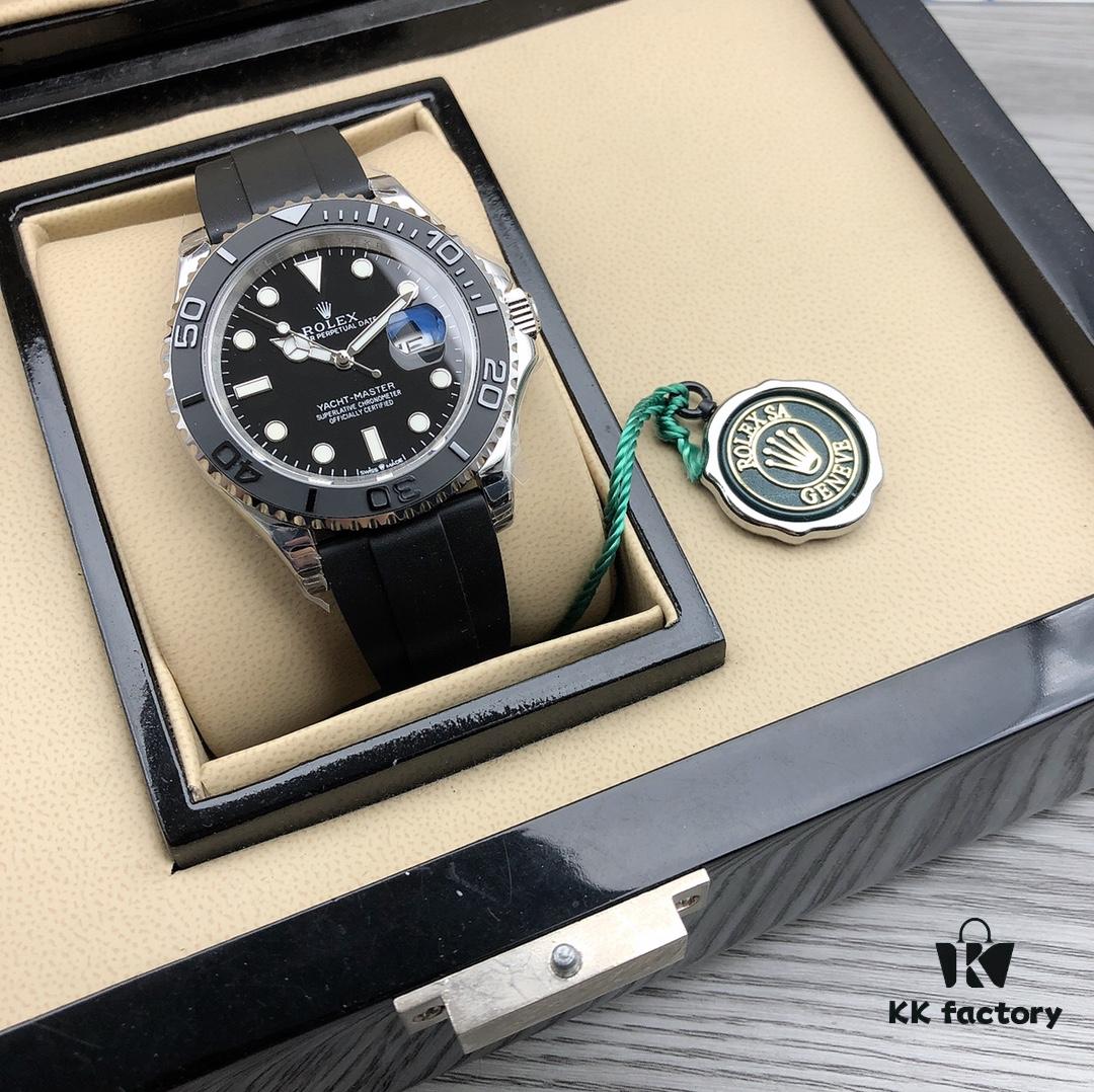 6931a606ccd8ab3d7af9a61f N Factory Replica Rolex Yacht-Master Series m226659-0002, 42mm Oyster Perpetual in 18ct White Gold with Matte Black Cerachrom Bezel and Oysterflex Bracelet