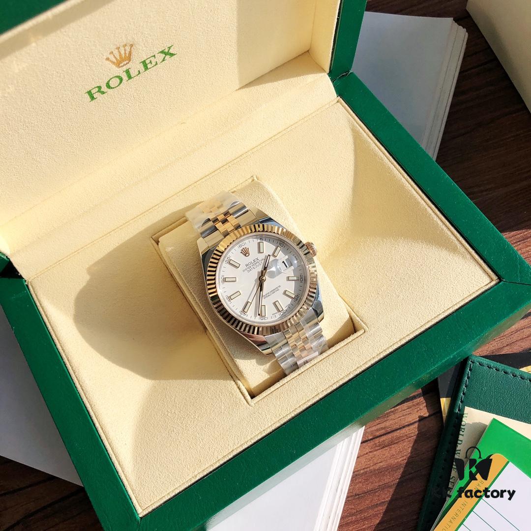 6931a607ccd8ab3d7af9a623 ROLEX - Oyster Perpetual Datejust Men's 41mm with 18K Gold Plating, Swiss ETA-2824 Movement, 904L Stainless Steel and Gold Alloy Case, Sapphire Crystal, Glidelock Clasp