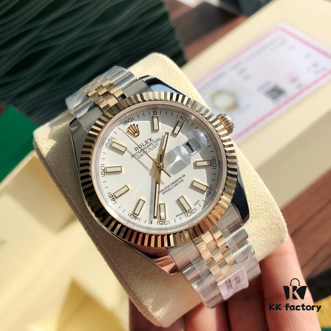 6931a607ccd8ab3d7af9a625 ROLEX - Oyster Perpetual Datejust Men's 41mm with 18K Gold Plating, Swiss ETA-2824 Movement, 904L Stainless Steel and Gold Alloy Case, Sapphire Crystal, Glidelock Clasp