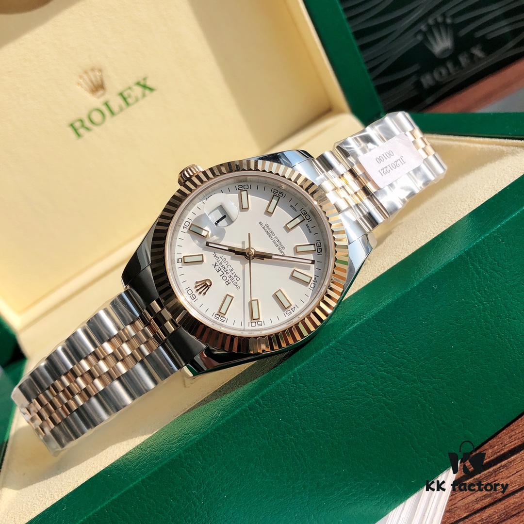 6931a607ccd8ab3d7af9a627 ROLEX - Oyster Perpetual Datejust Men's 41mm with 18K Gold Plating, Swiss ETA-2824 Movement, 904L Stainless Steel and Gold Alloy Case, Sapphire Crystal, Glidelock Clasp
