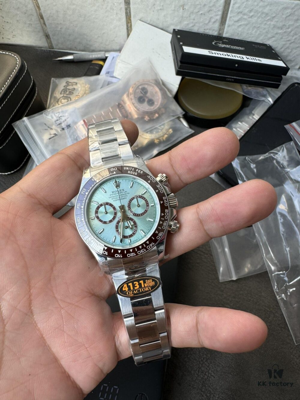 6931a60bccd8ab3d7af9a673 QF Counterweight Ice Blue Dial 4131 Movement Skeletonized