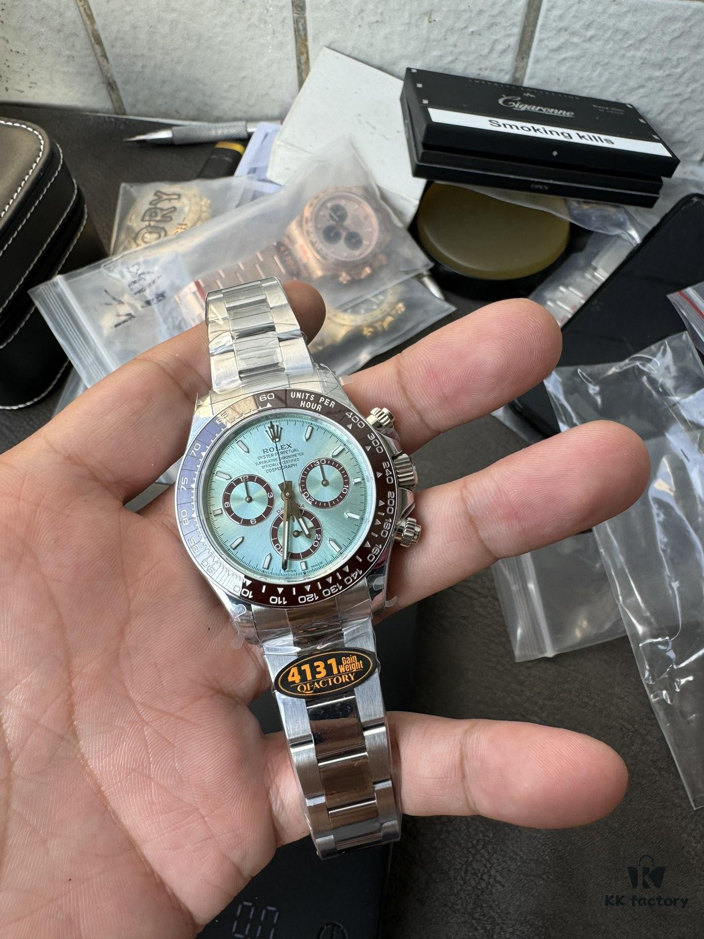 QF Counterweight Ice Blue Dial 4131 Movement Skeletonized