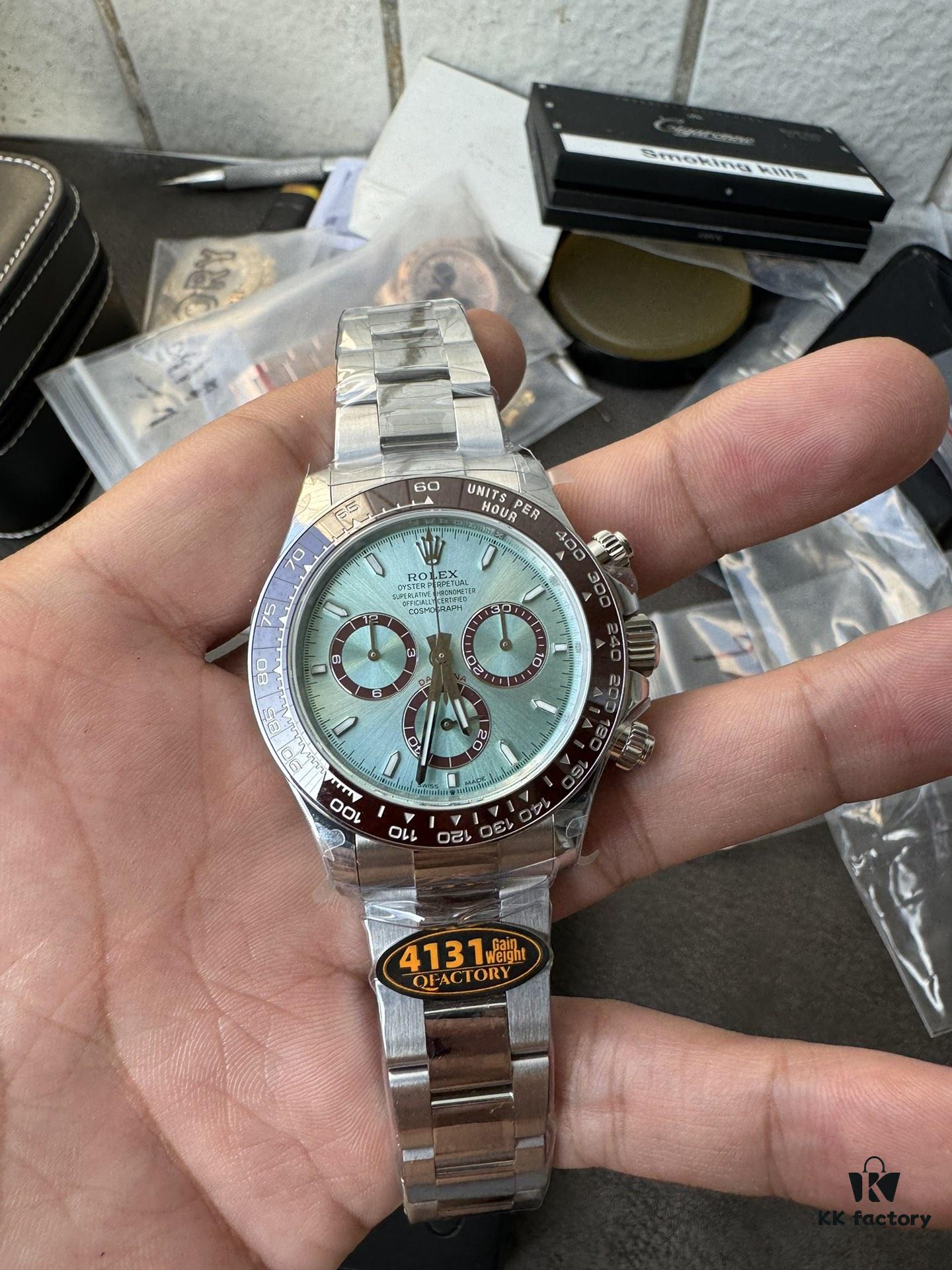 QF Counterweight Ice Blue Dial 4131 Movement Skeletonized
