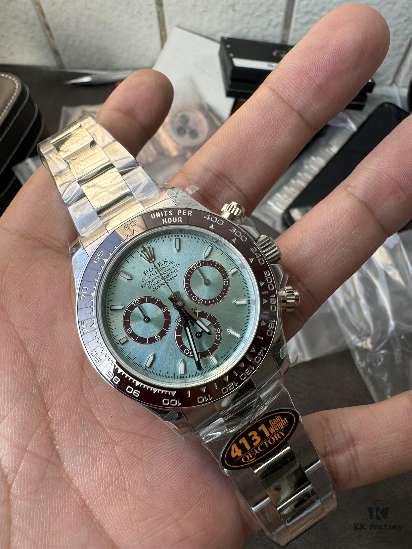 QF Counterweight Ice Blue Dial 4131 Movement Skeletonized