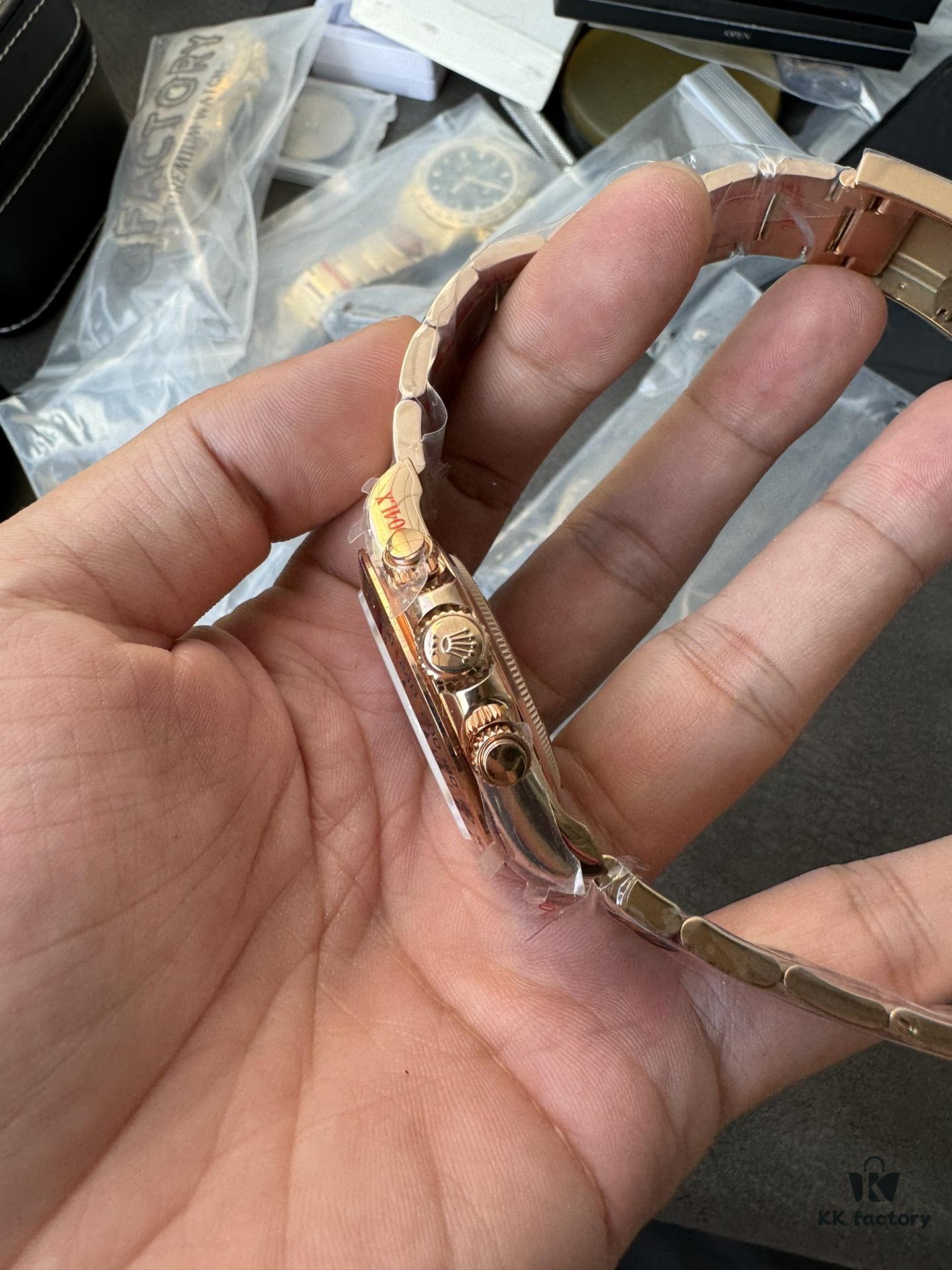 QF Counterweight Rose Gold Dial 4130 Movement