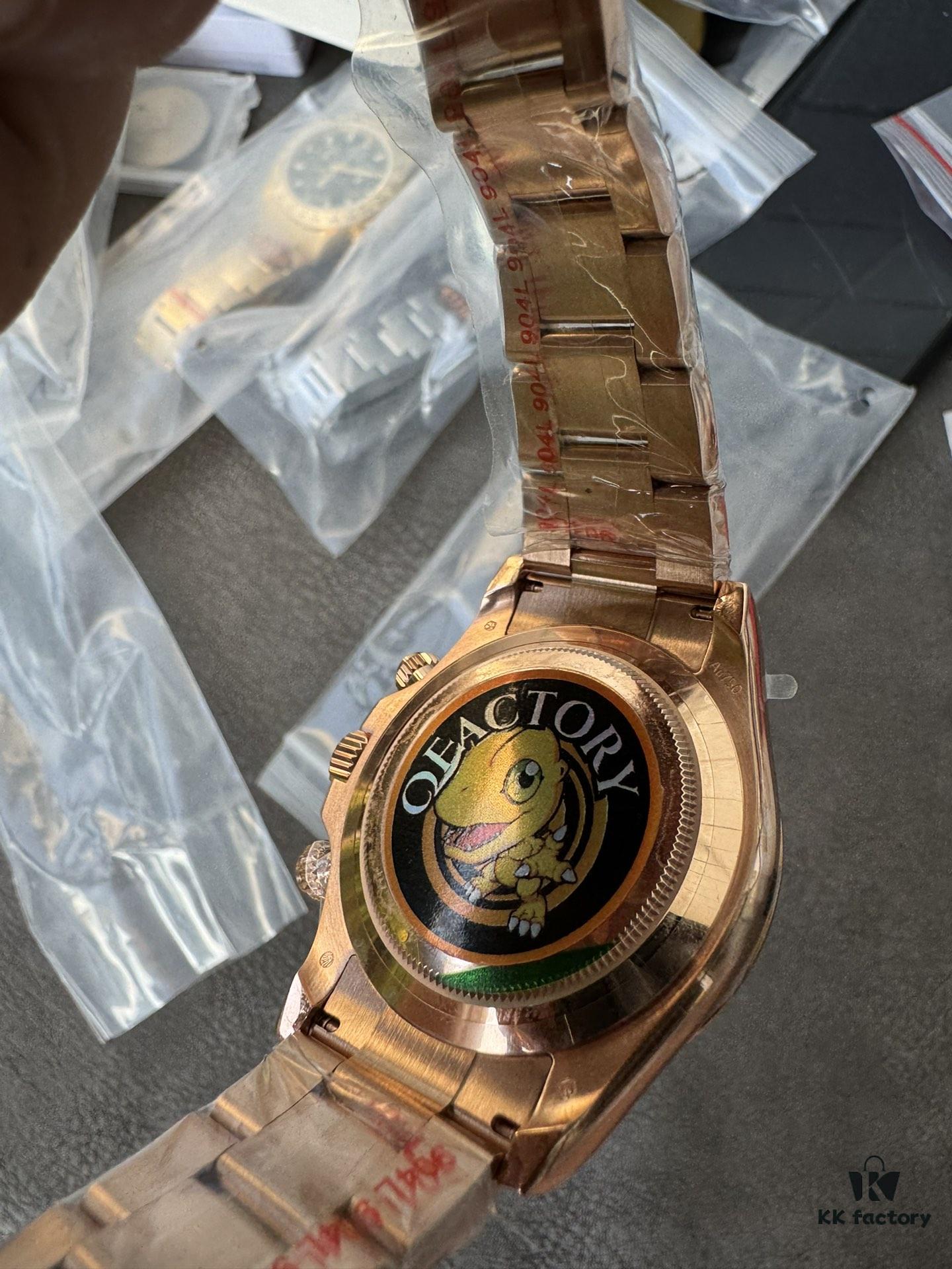 QF Counterweight Rose Gold Dial 4130 Movement