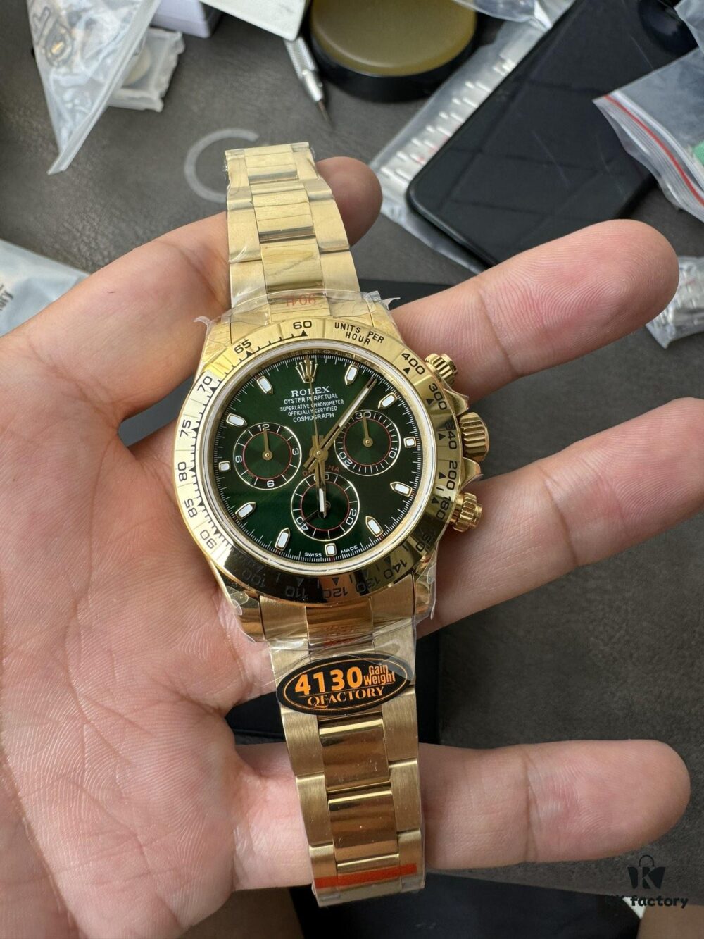 6931a60dccd8ab3d7af9a686 QF Counterweight Green Goldy 4130 Movement