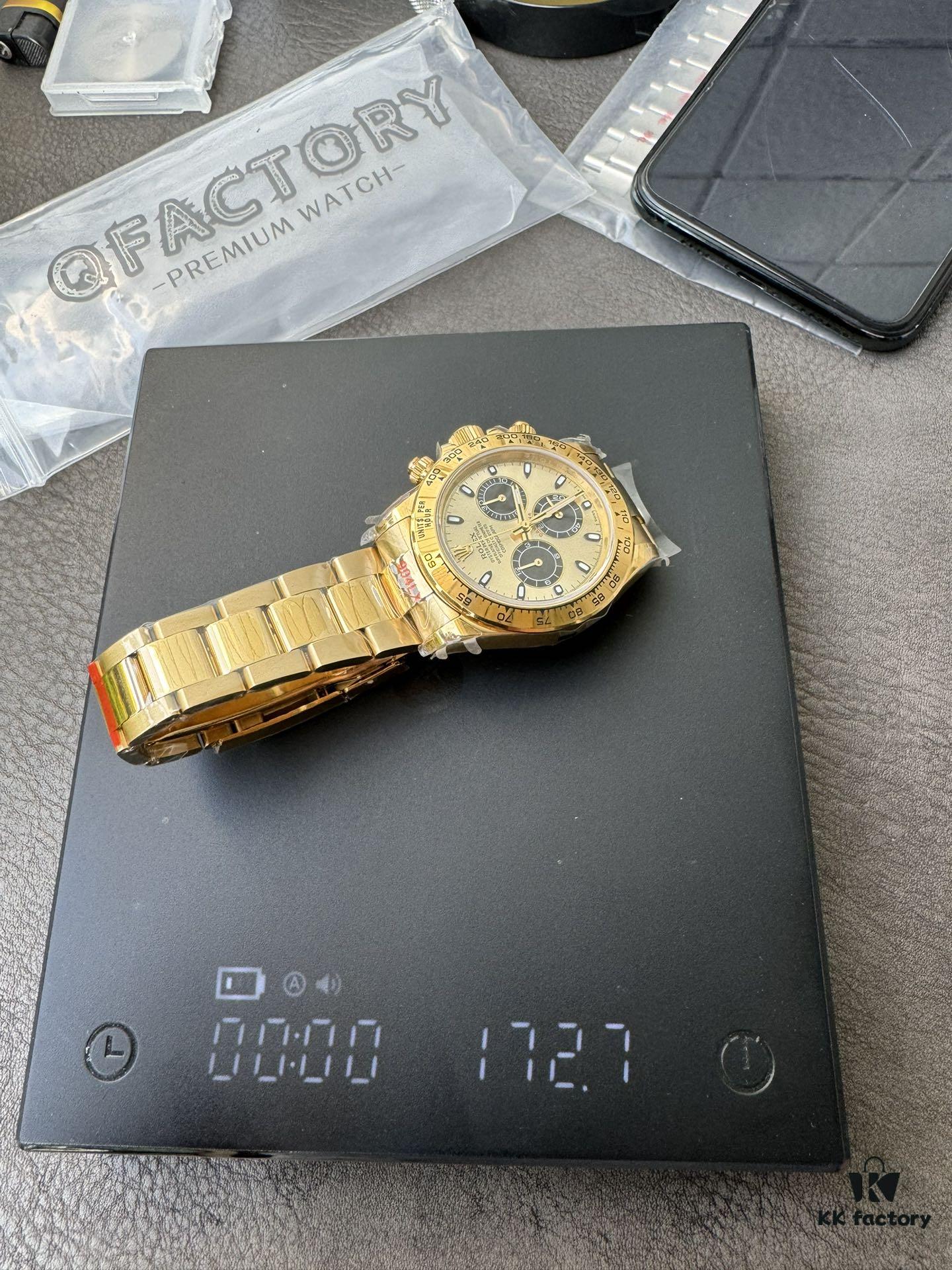 QF Counterweight Gold Dial 4130 Movement