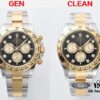 6931a612ccd8ab3d7af9a6e1 Authentic vs Fake Comparison 🔥🔥🔥 CLEAn Factory / C-Factory 126503 with 4131 Movement, Two-Tone Black 'Noodle' Dial with Diamond Markers or Two-Tone Black Diamond Dial (Moissanite)