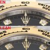 6931a612ccd8ab3d7af9a6e6 Authentic vs Fake Comparison 🔥🔥🔥 CLEAn Factory / C-Factory 126503 with 4131 Movement, Two-Tone Black 'Noodle' Dial with Diamond Markers or Two-Tone Black Diamond Dial (Moissanite)