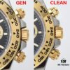 6931a612ccd8ab3d7af9a6ea Authentic vs Fake Comparison - C Factory (C-Factory) 126503 with 4131 Movement, Two-Tone Black Dial 'Noodles' or Diamond Hour Markers (Moissanite)