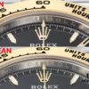 6931a612ccd8ab3d7af9a6eb Authentic vs Fake Comparison - C Factory (C-Factory) 126503 with 4131 Movement, Two-Tone Black Dial 'Noodles' or Diamond Hour Markers (Moissanite)
