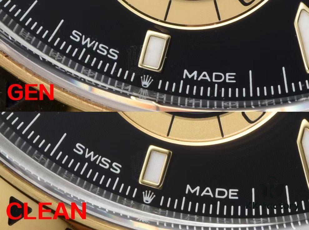 6931a613ccd8ab3d7af9a6ed Authentic vs Fake Comparison - C Factory (C-Factory) 126503 with 4131 Movement, Two-Tone Black Dial 'Noodles' or Diamond Hour Markers (Moissanite)