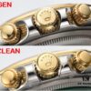 6931a613ccd8ab3d7af9a6ef Authentic vs Fake Comparison - C Factory (C-Factory) 126503 with 4131 Movement, Two-Tone Black Dial 'Noodles' or Diamond Hour Markers (Moissanite)