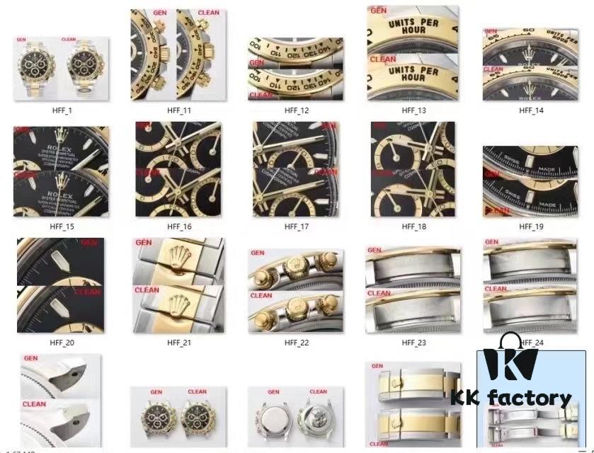 6931a616ccd8ab3d7af9a72f Clean Factory / C Factory 126503 with 4131 Movement, Two-Tone Gold Black Dial Diamond Markers (Moissanite)