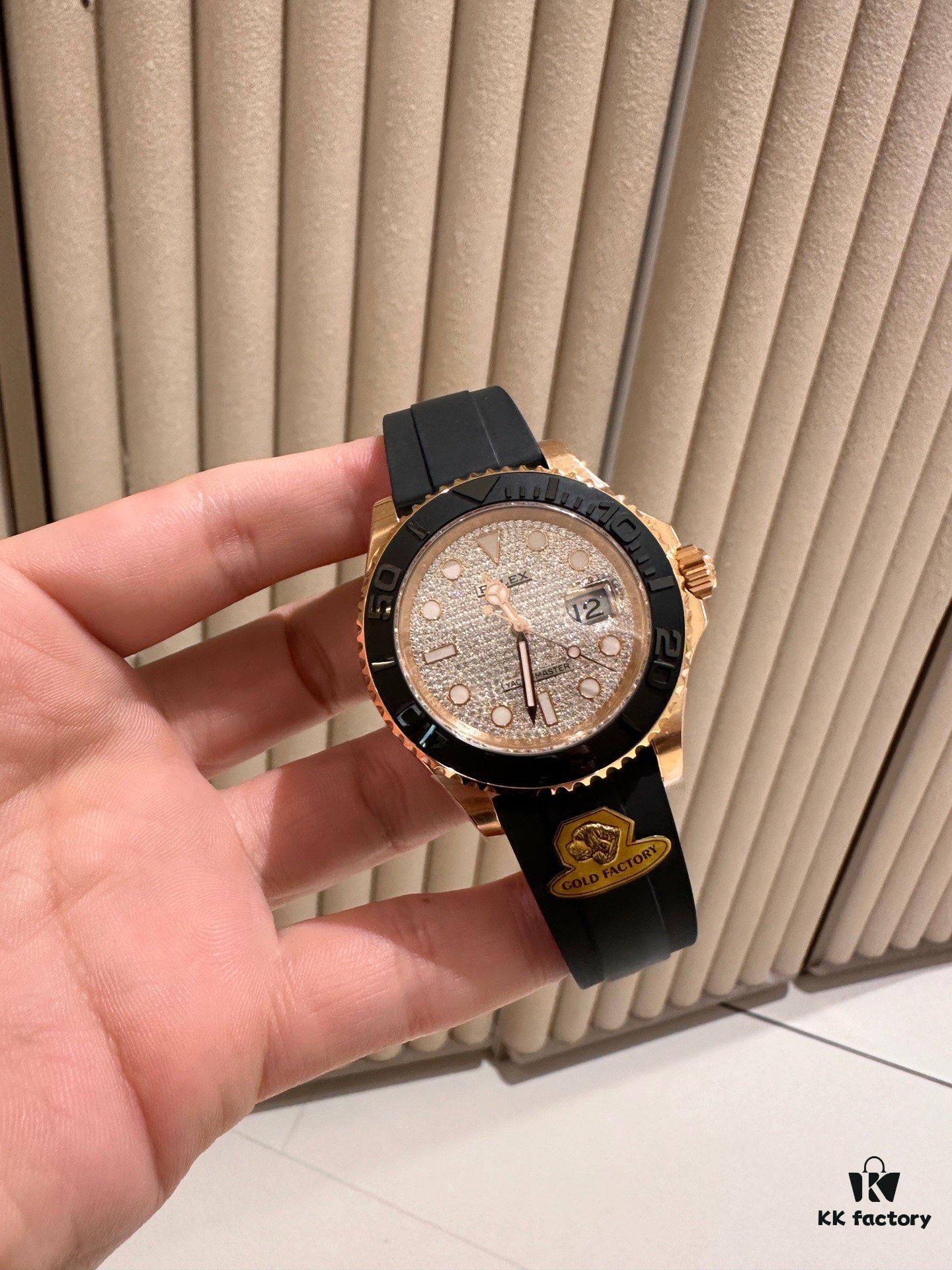 6931a621ccd8ab3d7af9a7e4 G Factory Introduces 40mm Yachtmaster Series 126655 in Rose Gold with Full Diamond Bezel – A Bold Break from Tradition